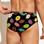 Glaze Donut Pattern Print Men's Swim Briefs