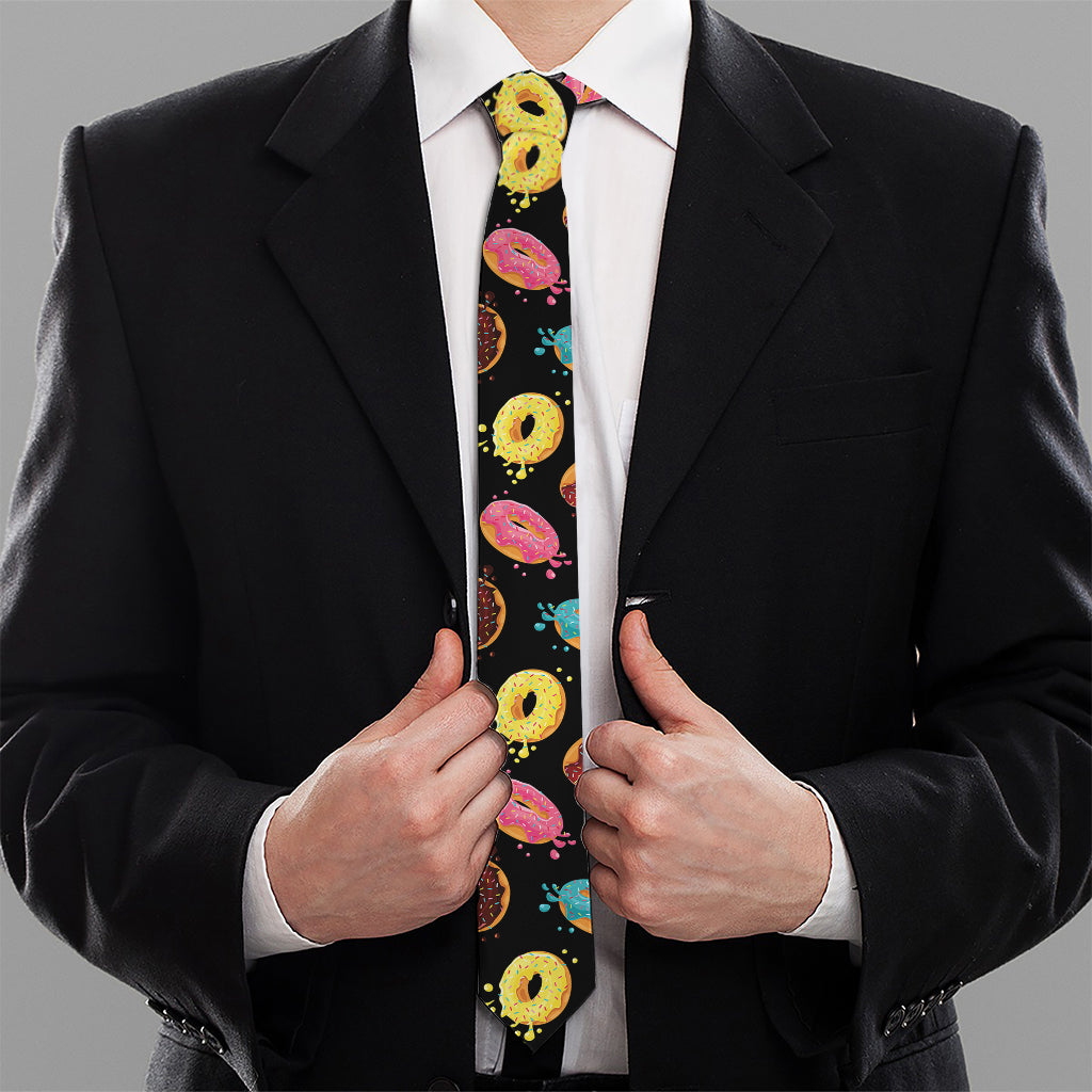 Glaze Donut Pattern Print Necktie