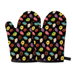 Glaze Donut Pattern Print Oven Mitts