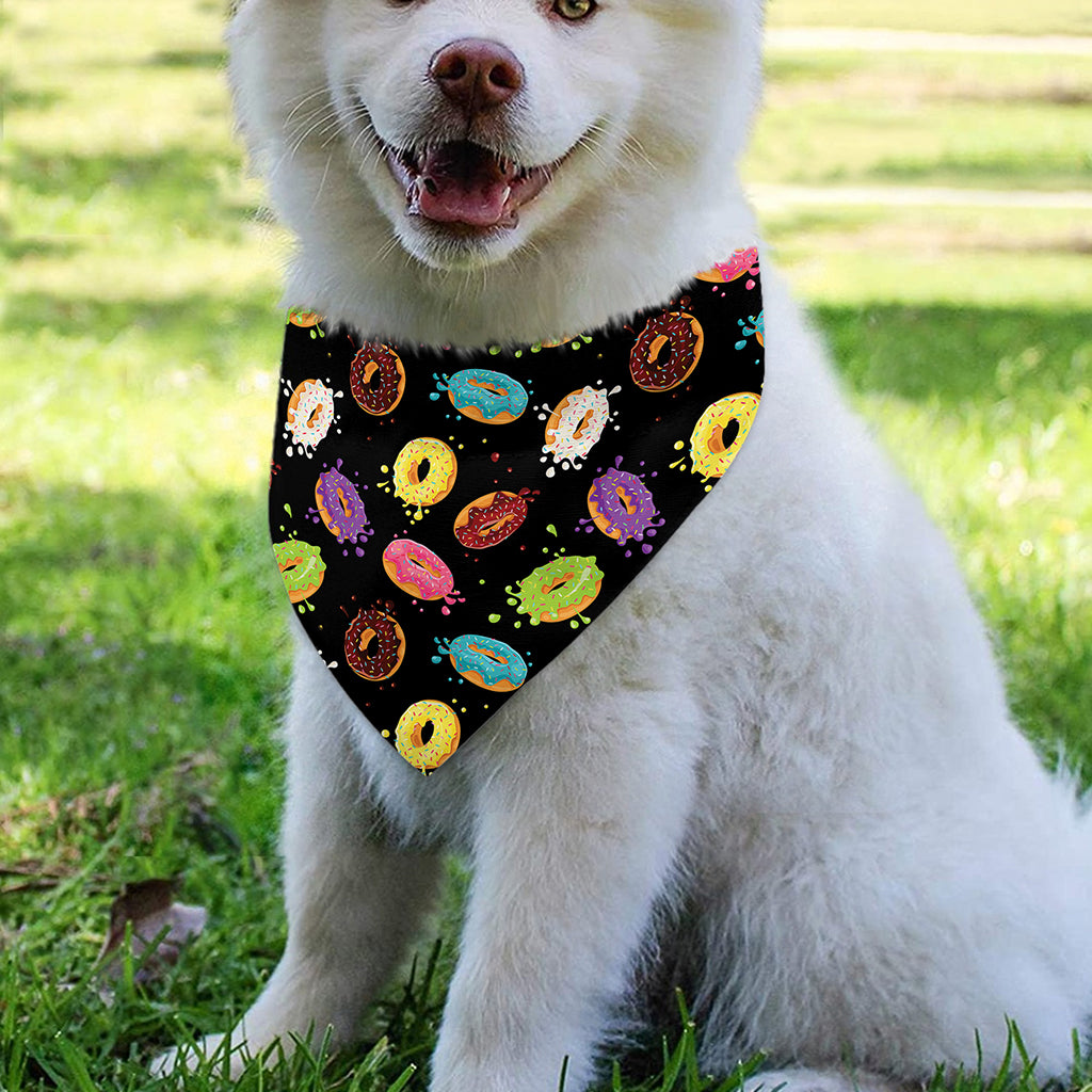 Glaze Donut Pattern Print Over The Collar Dog Bandana