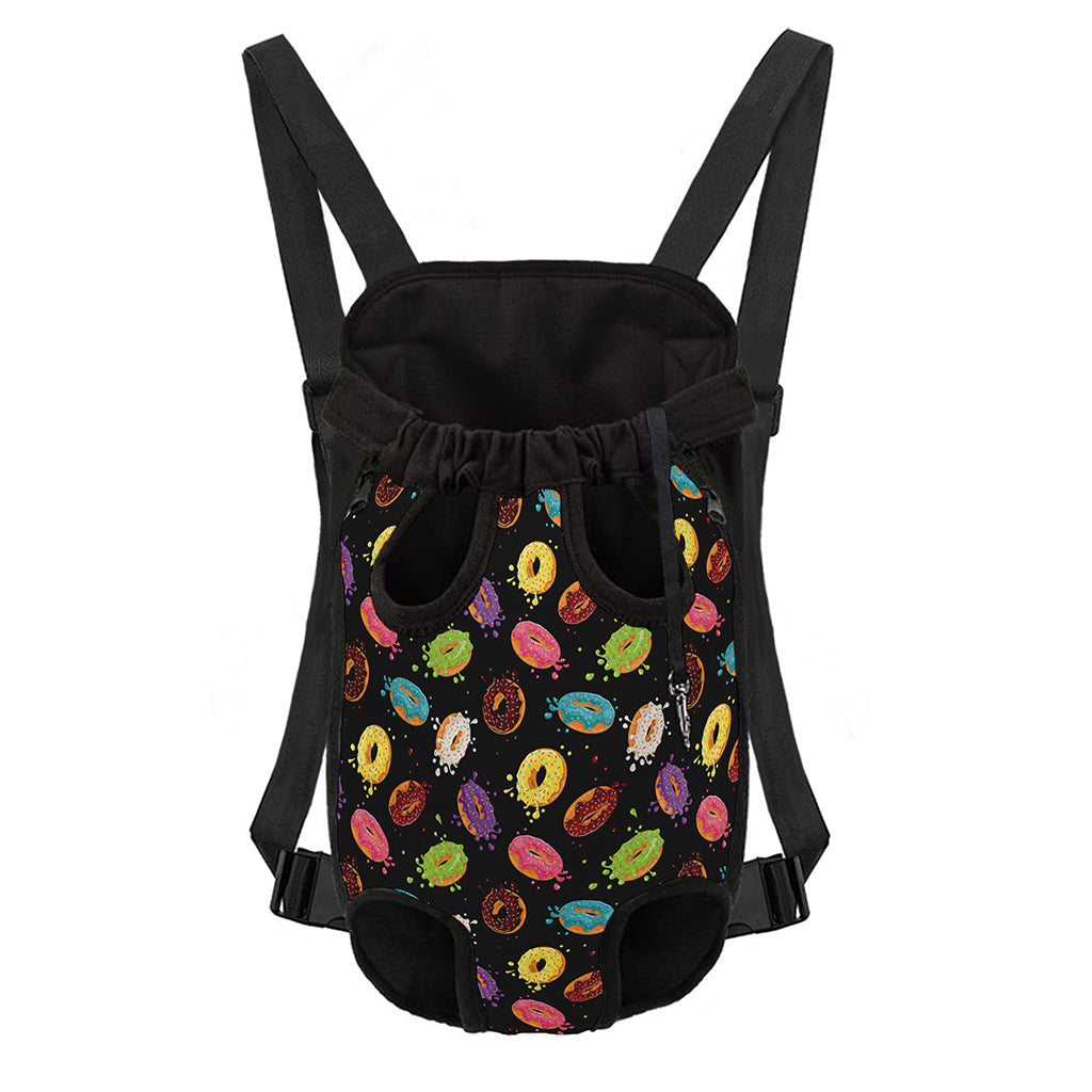 Glaze Donut Pattern Print Pet Carrier Backpack