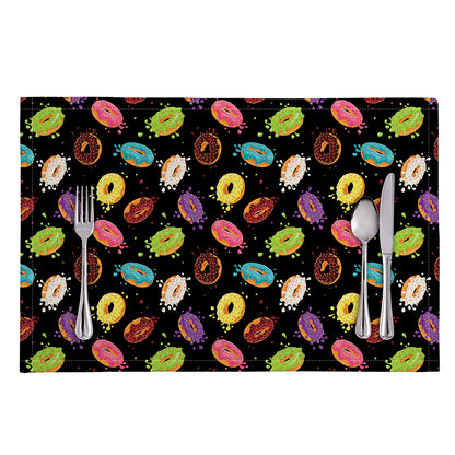 Glaze Donut Pattern Print Placemat