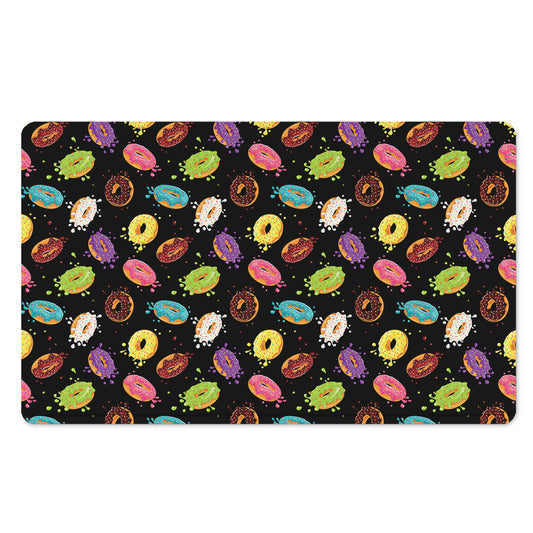 Glaze Donut Pattern Print Polyester Doormat