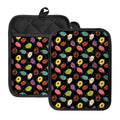 Glaze Donut Pattern Print Pot Holders With Pocket