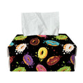 Glaze Donut Pattern Print Rectangle Tissue Box Cover