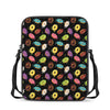 Glaze Donut Pattern Print Rectangular Crossbody Bag