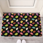 Glaze Donut Pattern Print Rubber Doormat