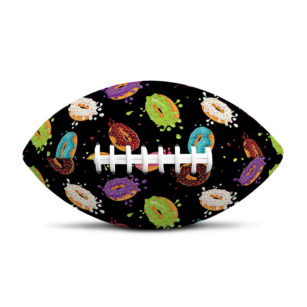 Glaze Donut Pattern Print Rugby Ball
