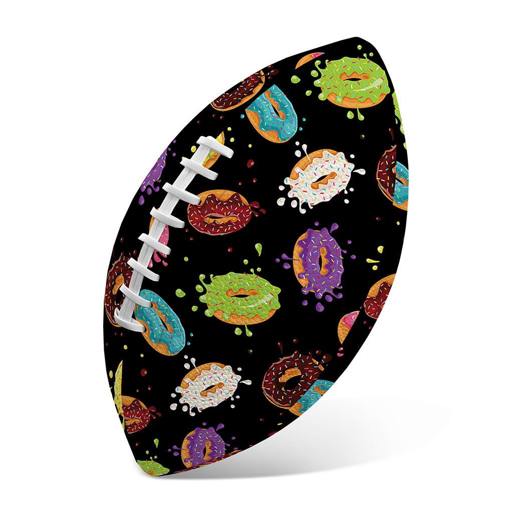 Glaze Donut Pattern Print Rugby Ball
