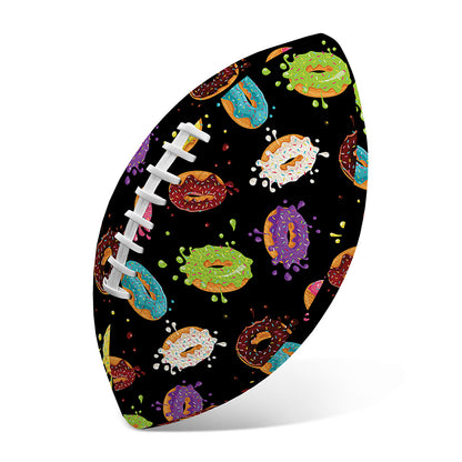 Glaze Donut Pattern Print Rugby Ball