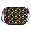 Glaze Donut Pattern Print Saddle Bag