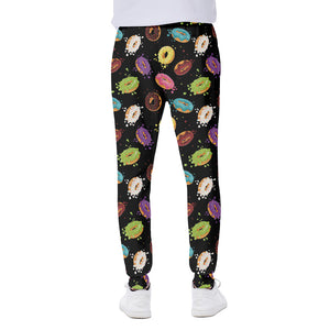 Glaze Donut Pattern Print Scuba Joggers