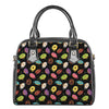 Glaze Donut Pattern Print Shoulder Handbag