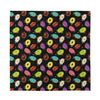 Glaze Donut Pattern Print Silk Bandana