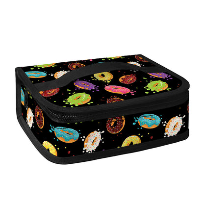 Glaze Donut Pattern Print Small Lunch Bag