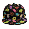 Glaze Donut Pattern Print Snapback Cap