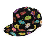 Glaze Donut Pattern Print Snapback Cap