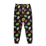 Glaze Donut Pattern Print Sweatpants