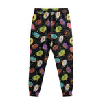 Glaze Donut Pattern Print Sweatpants