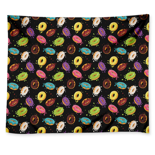 Glaze Donut Pattern Print Tapestry