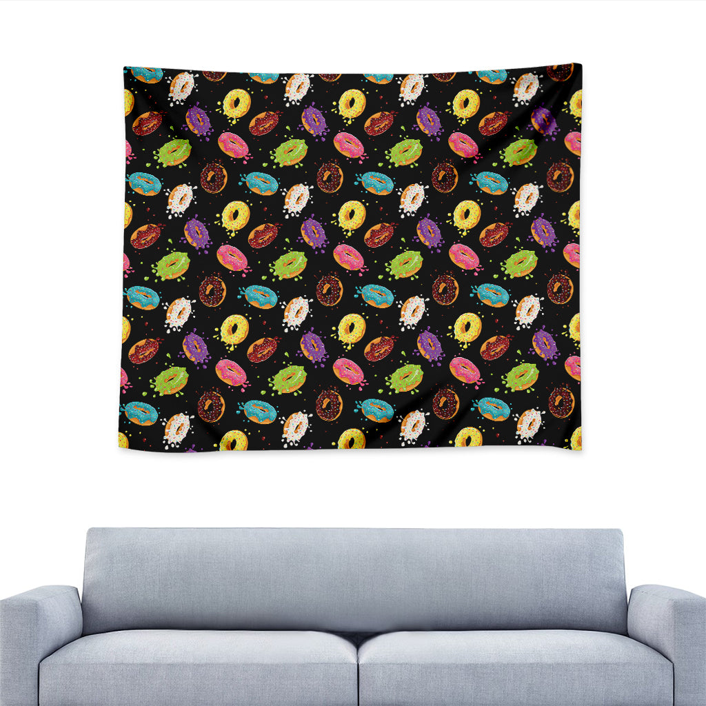 Glaze Donut Pattern Print Tapestry