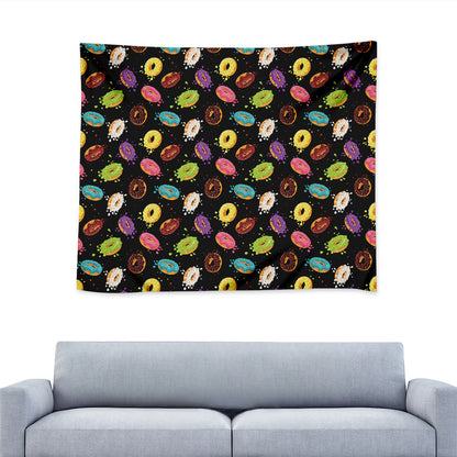 Glaze Donut Pattern Print Tapestry
