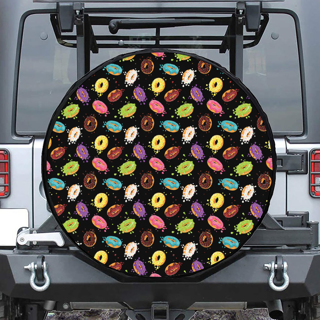 Glaze Donut Pattern Print Tire Cover