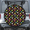 Glaze Donut Pattern Print Tire Cover With Camera Hole