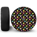 Glaze Donut Pattern Print Tire Cover With Camera Hole
