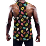 Glaze Donut Pattern Print Training Tank Top