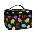Glaze Donut Pattern Print Travel Makeup Bag