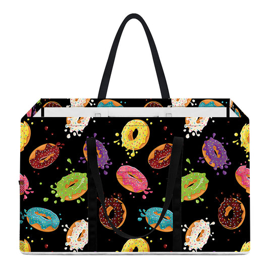 Glaze Donut Pattern Print Utility Tote Bag