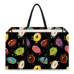 Glaze Donut Pattern Print Utility Tote Bag