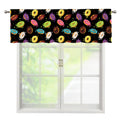 Glaze Donut Pattern Print Window Valance