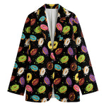 Glaze Donut Pattern Print Women's Blazer