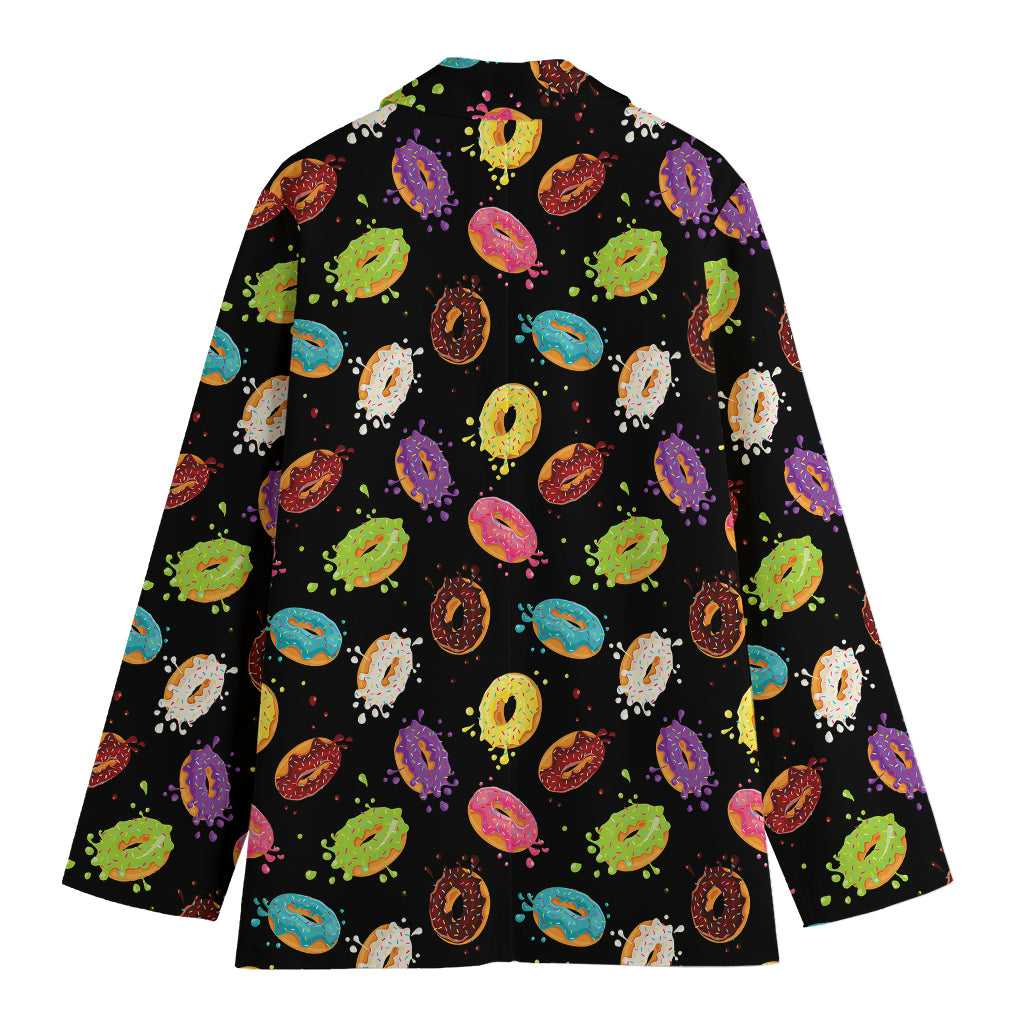 Glaze Donut Pattern Print Women's Blazer