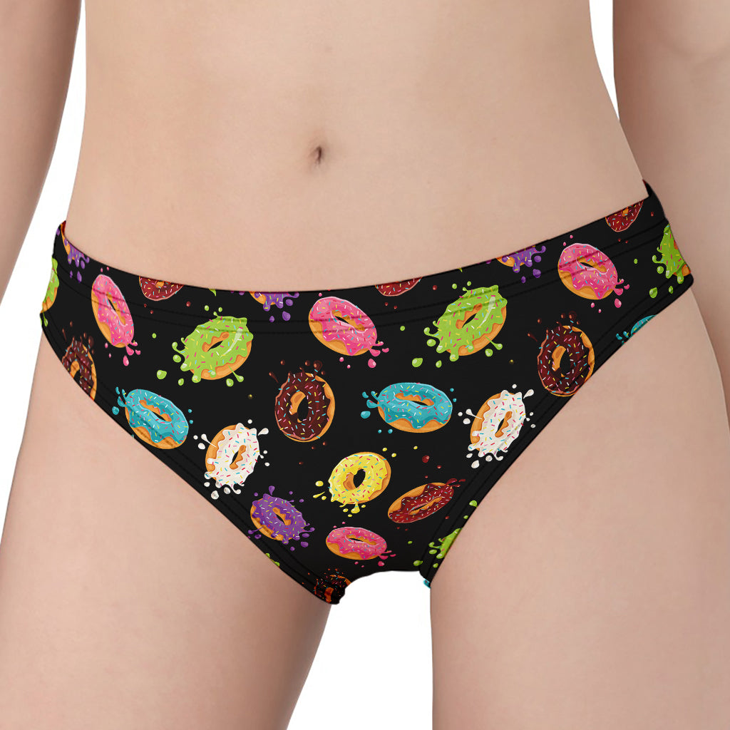 Glaze Donut Pattern Print Women's Panties