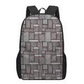 Glen Plaid Patchwork Pattern Print 17 Inch Backpack