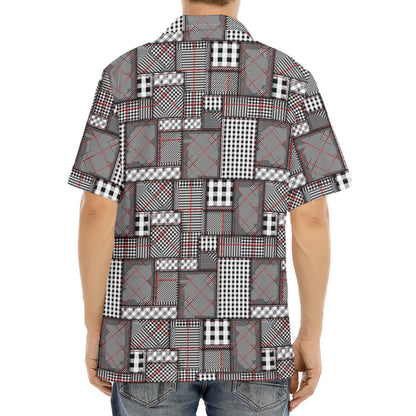 Glen Plaid Patchwork Pattern Print Aloha Shirt