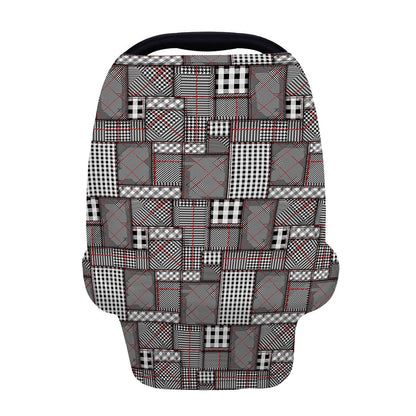 Glen Plaid Patchwork Pattern Print Baby Seat Cover