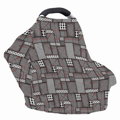 Glen Plaid Patchwork Pattern Print Baby Seat Cover