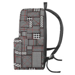 Glen Plaid Patchwork Pattern Print Backpack