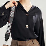 Glen Plaid Patchwork Pattern Print Bag Strap