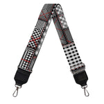 Glen Plaid Patchwork Pattern Print Bag Strap