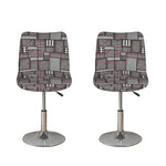 Glen Plaid Patchwork Pattern Print Bar Stool Covers