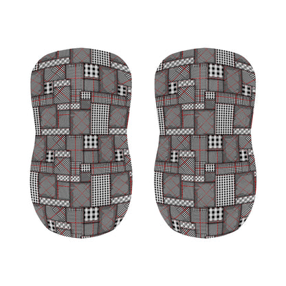 Glen Plaid Patchwork Pattern Print Bar Stool Covers