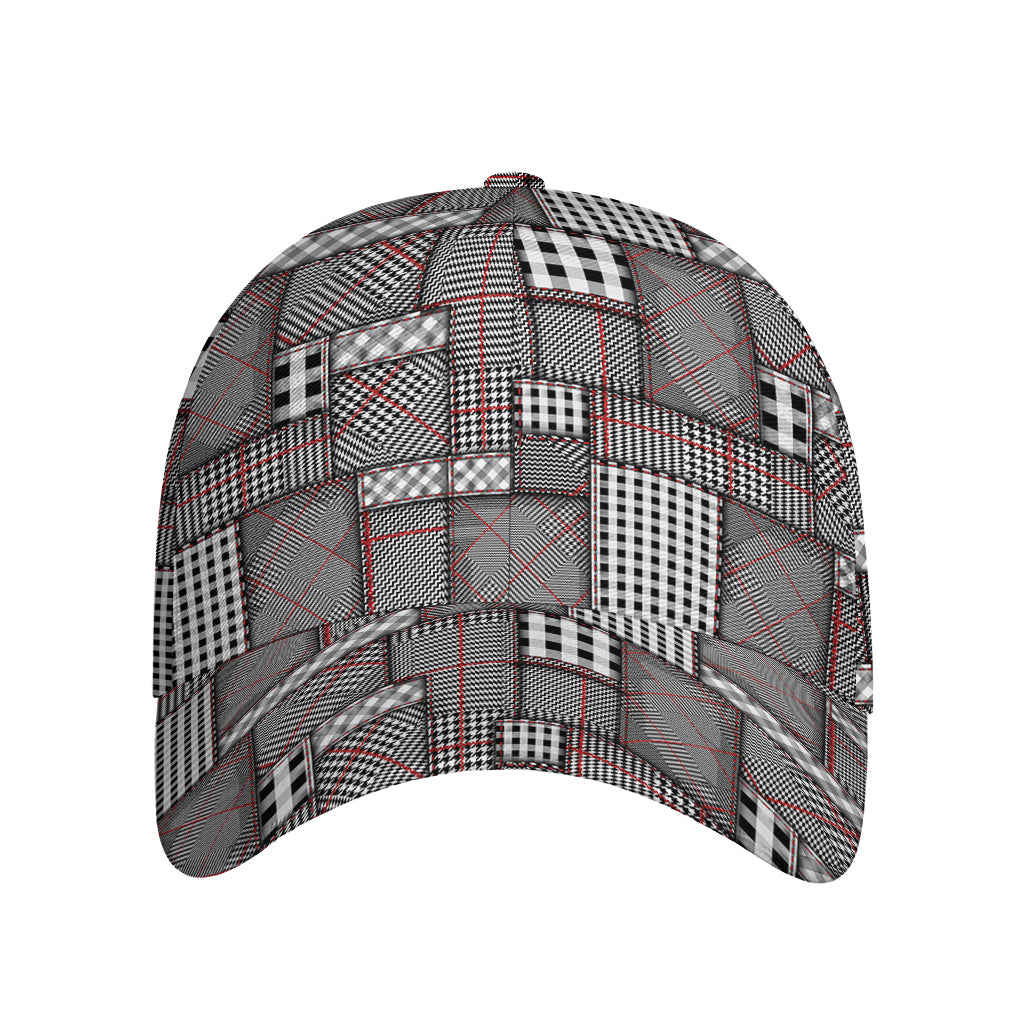 Glen Plaid Patchwork Pattern Print Baseball Cap