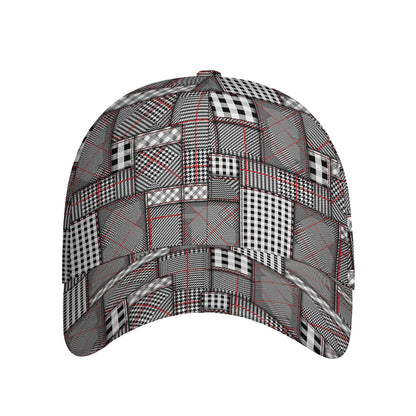 Glen Plaid Patchwork Pattern Print Baseball Cap