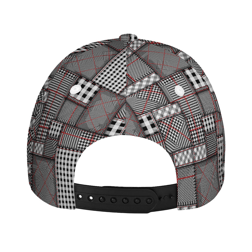 Glen Plaid Patchwork Pattern Print Baseball Cap