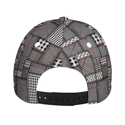 Glen Plaid Patchwork Pattern Print Baseball Cap